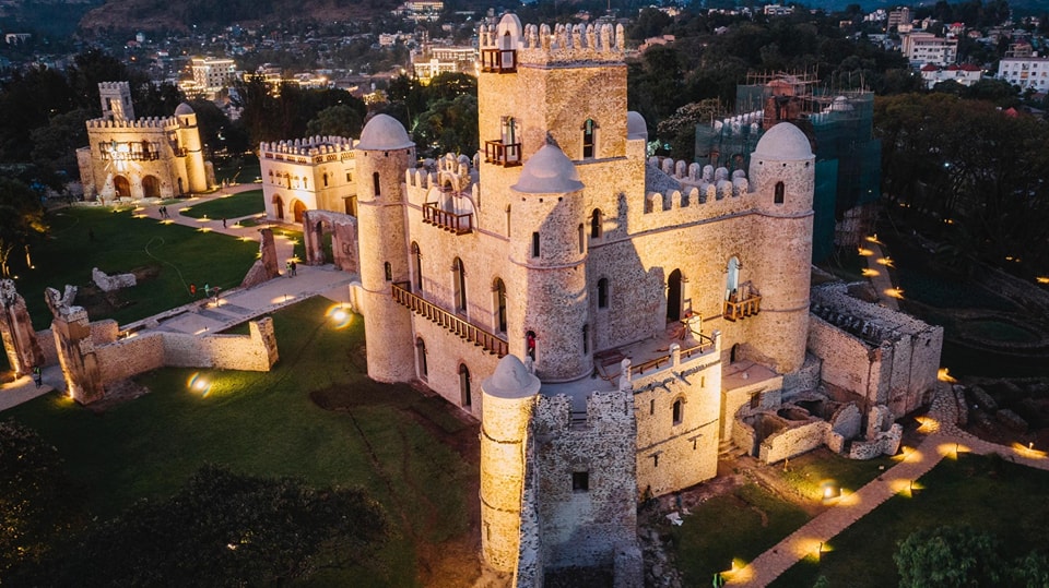 Historic 17th-century royal castle in Gondar, Ethiopia